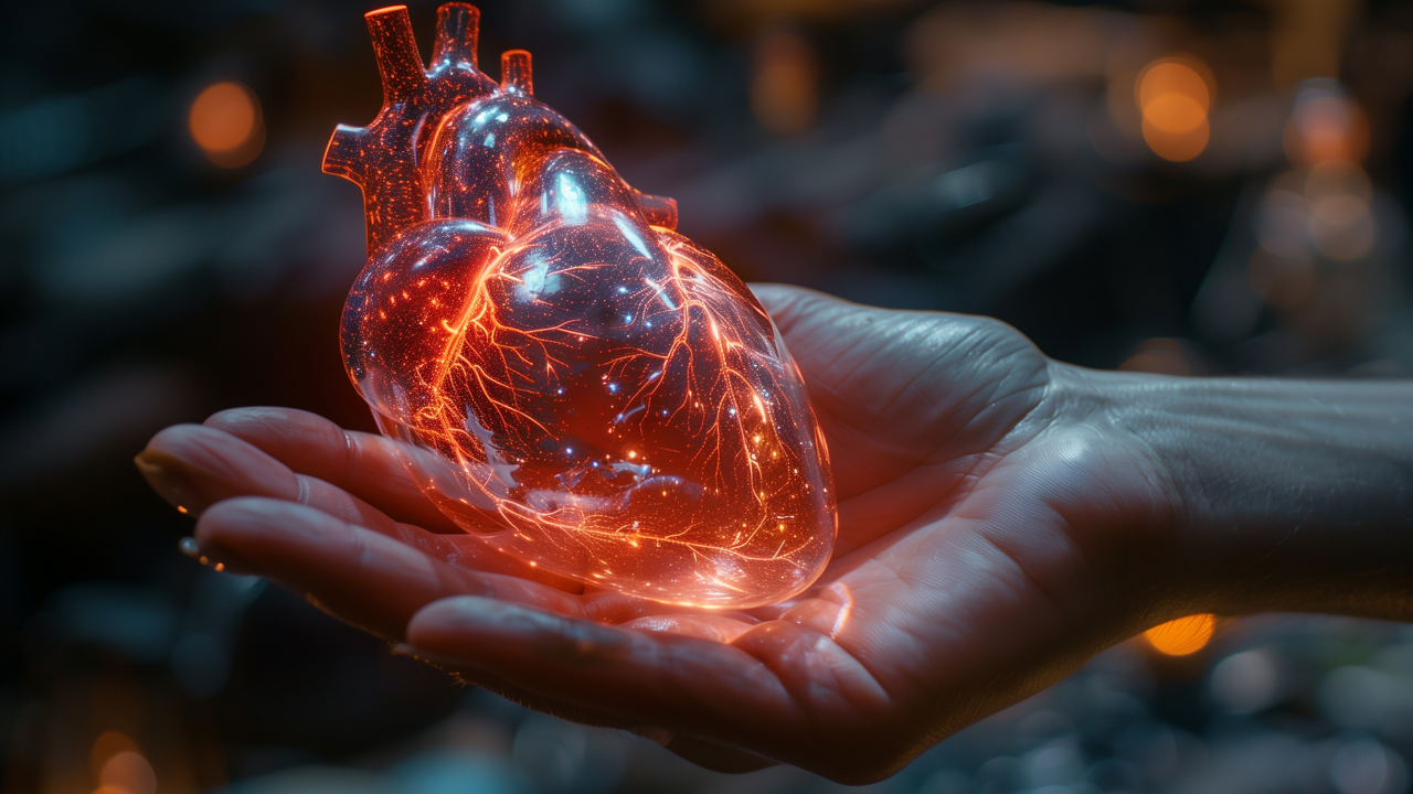 Hand holding virtual hologram heart shape with cardiogram. Concept of heart disease awareness campaign, cardiovascular health. Image Credit: Adobe Stock Images/Anna