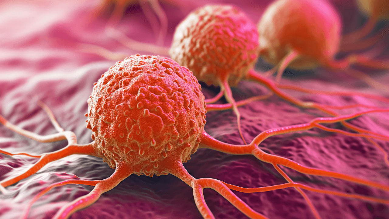 Cancer cells growing, microscopic view. Image Credit: Adobe Stock Images/Anna