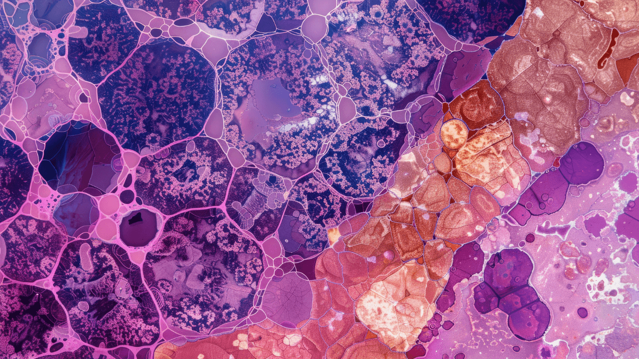 Examining a tissue section of ductal cell carcinoma and adenocarcinoma from human breast cancer under a microscope using an H E stain for a pathology diagnosis a key medical concept Magnifi. Image Credit: Adobe Stock Images/AkuAku