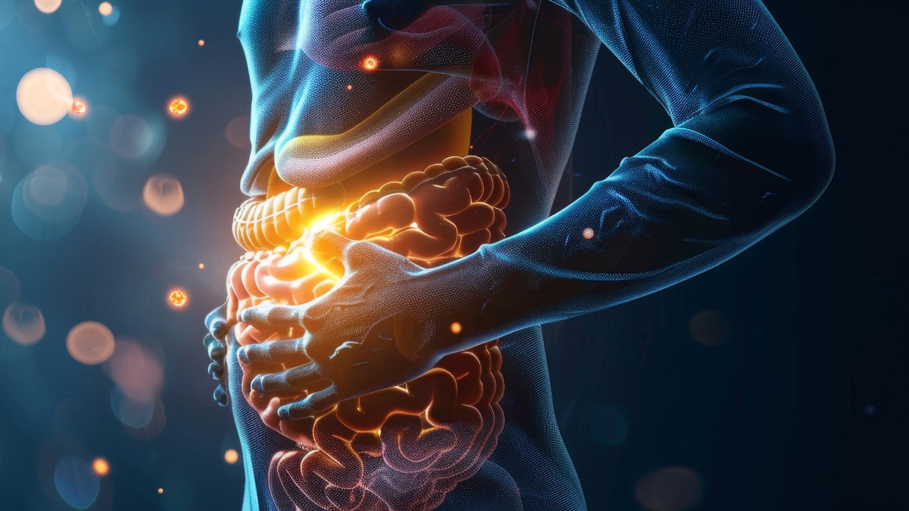 Person experiencing pain in the pancreas experiencing abdominal pain and digestive issues. Image Credit: Adobe Stock Images/Media Srock