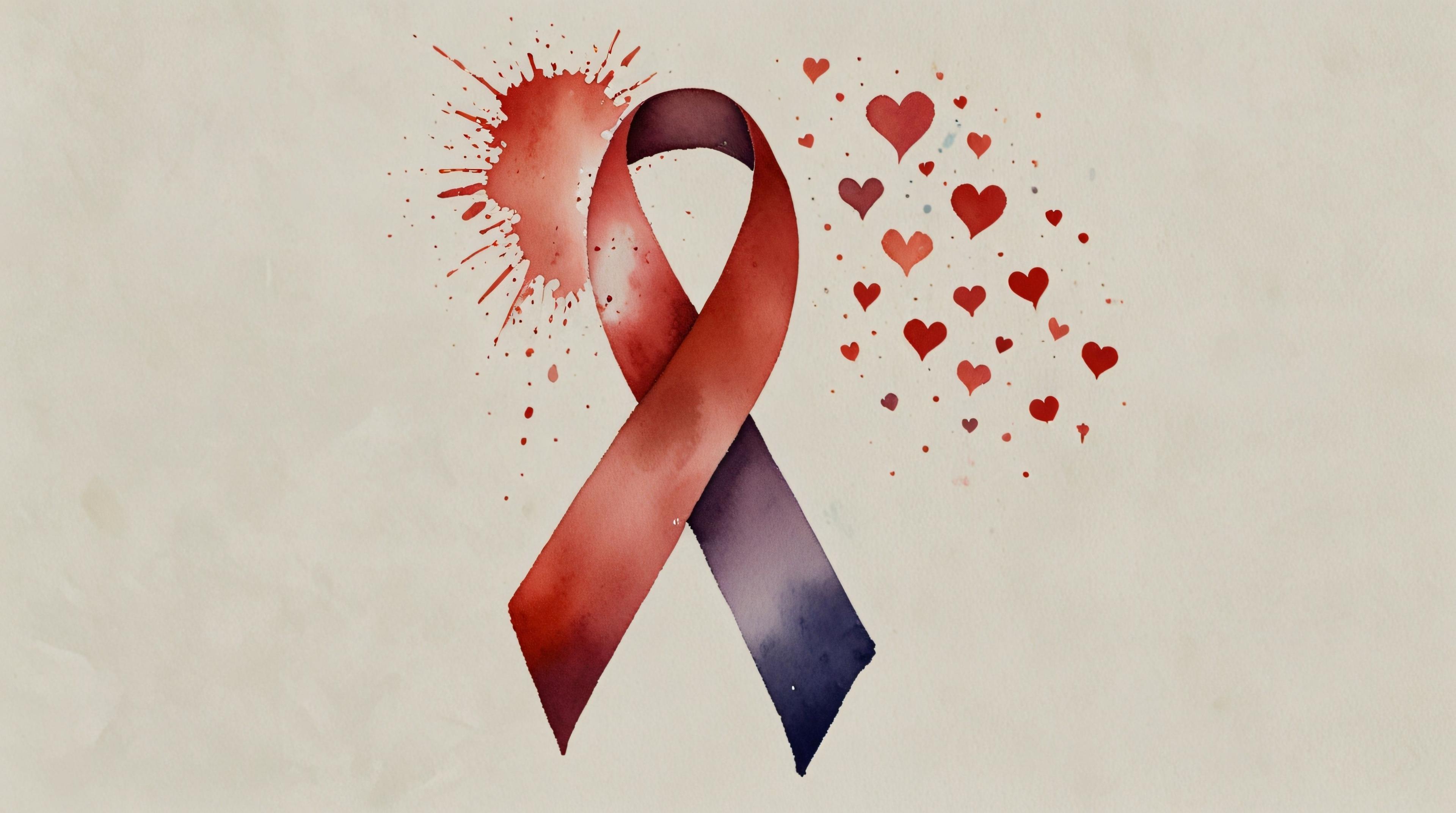 symbol hiv aids days watercolor painting. Image Credit: Adobe Stock Images/Iqbal