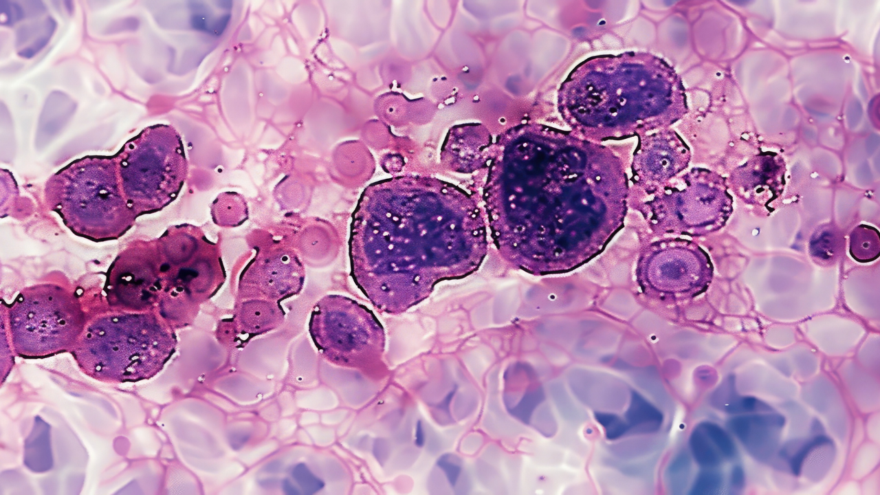 Neurofibroma Tissue Sample in Neurofibromatosis Genetic Disorder Photomicrograph Showing Spindle Shaped Cells and Wavy Nuclei in Myxoid Stroma. Image Credit: Adobe Stock Images/2rogan